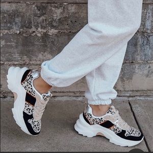 Leopard Print Chunky Sneakers